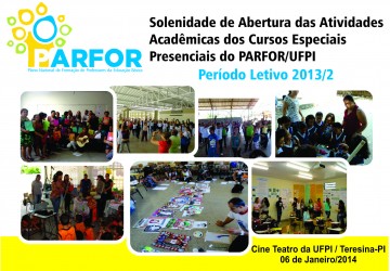 PARFOR/UFPI convida para solenidade de abertura das atividades acadmicas