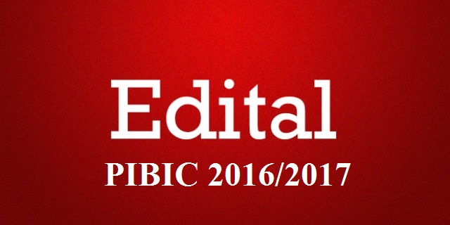 Edital PIBIC 2016/2017
